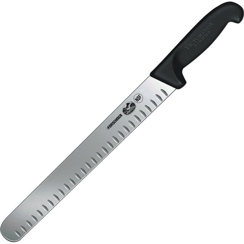 Victorinox Fibrox 12-Inch Slicing Knife with Granton Edge and Black Handle - Image 1