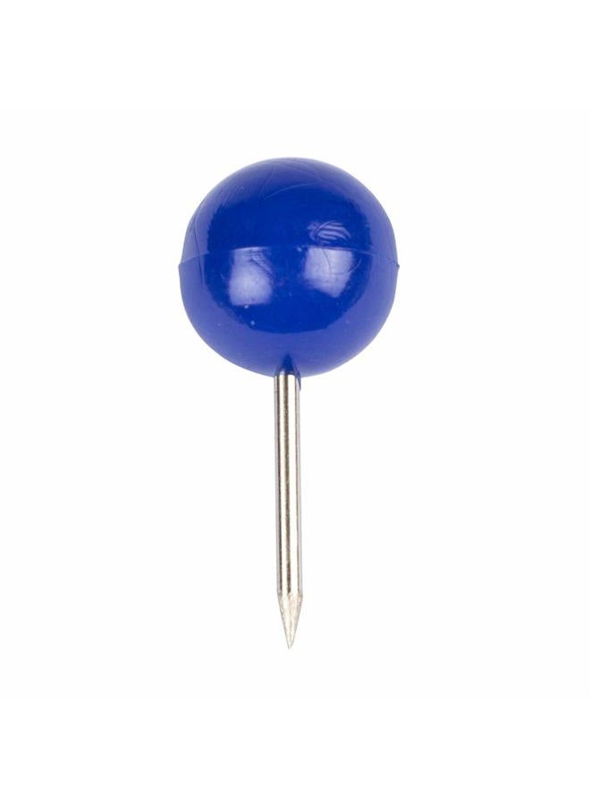 JAM PAPER Colorful Push Pins - Round Head Map Thumb Tacks - Blue Pushpins - 100/Pack - Image 4