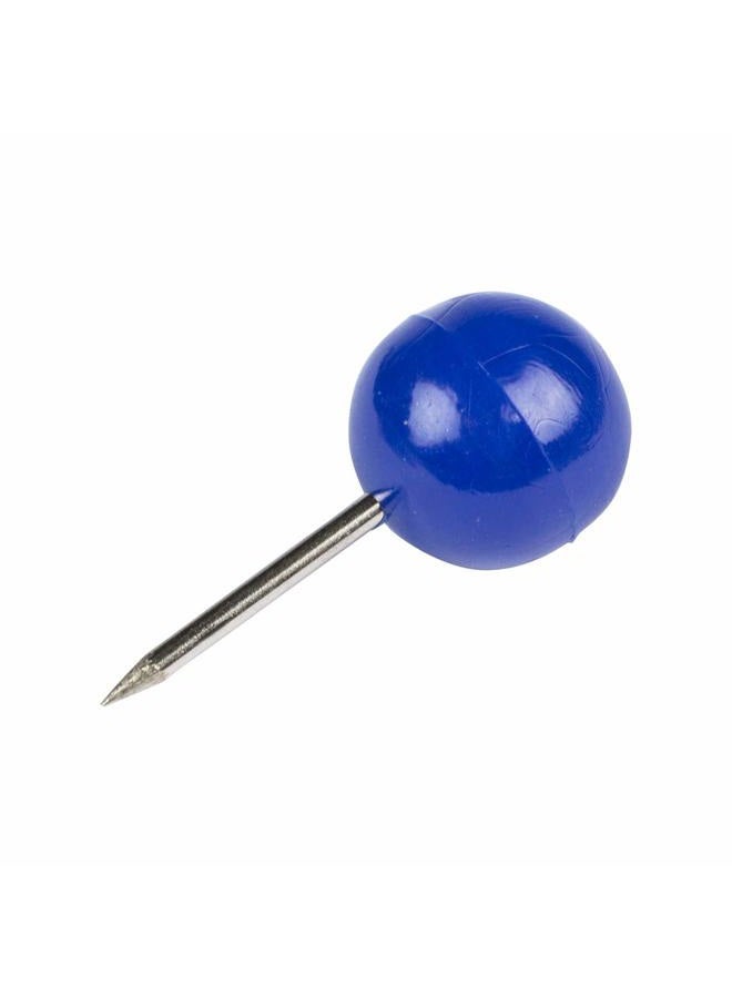 JAM PAPER Colorful Push Pins - Round Head Map Thumb Tacks - Blue Pushpins - 100/Pack - Image 3