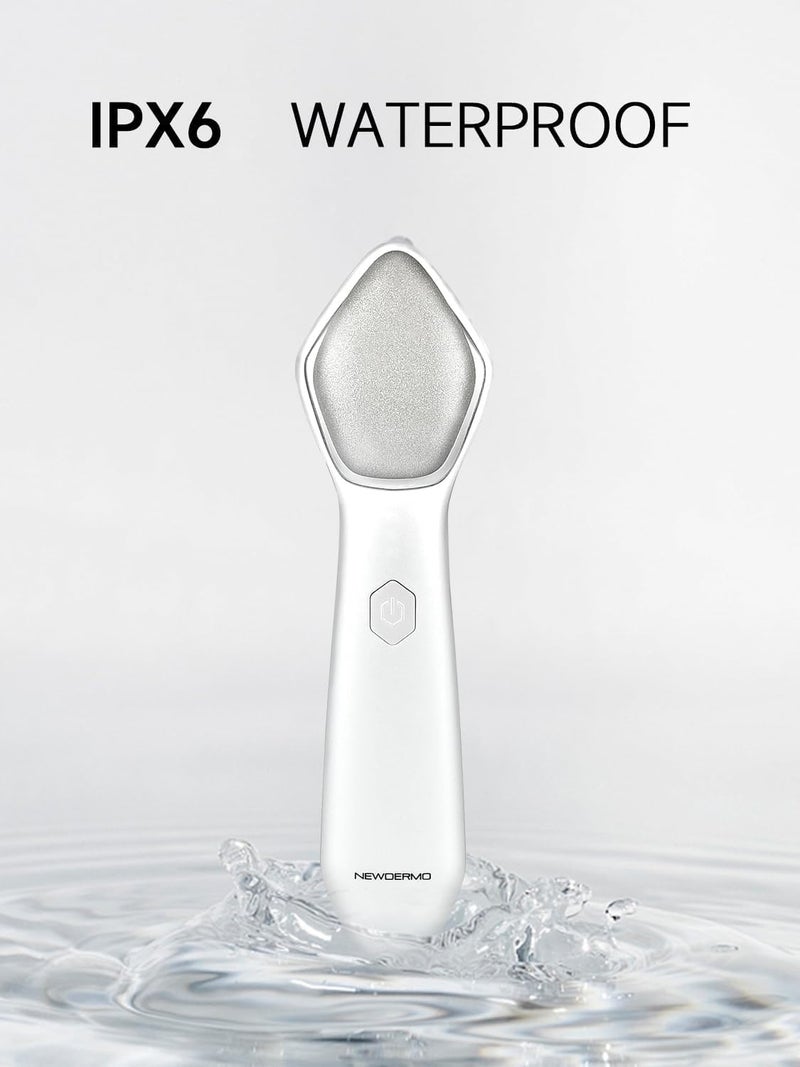 NEWDERMO Microdermabrasion Machine Pro, Large Diamond Electric Microdermabrasion Wand Tool With 3 Levels Frequency for Face Body Exfoliate Skin Care(White) - Image 5
