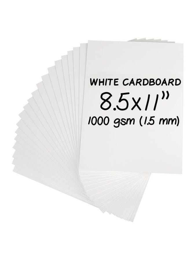 Navy Penguin Heavy-Duty Cardboard Sheets 8.5 x 11 in - 1000 GSM (1.5mm Thick) - 20 Sheets of Card Board for Binding Covers, Book Boards, Backing and Crafts - Sturdy Alternative to Cardstock Paper Sheets - Image 1