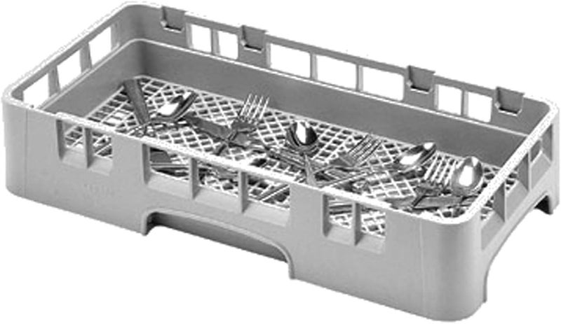 Cambro HFR258151 Camrack Polypropylene Flatware Washing Rack, Half Size, Soft Gray - Image 1