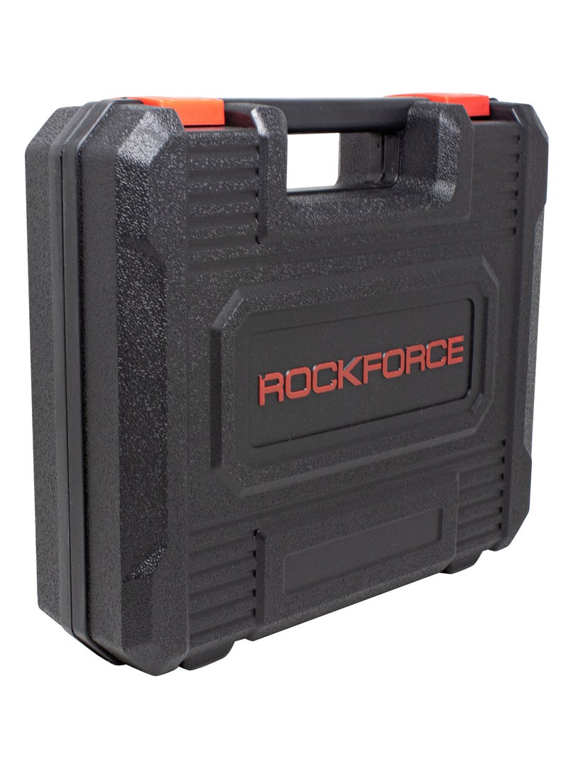 ROCKFORCE - ROCKFORCE Drill Machine with Tool Box 12V Includes 1300 mAh Batteries, Drill Bits, Drills, Bit Holder and Charging Indicator | Electric Screwdriver Set 17 pcs in a Plastic Case - Image 1