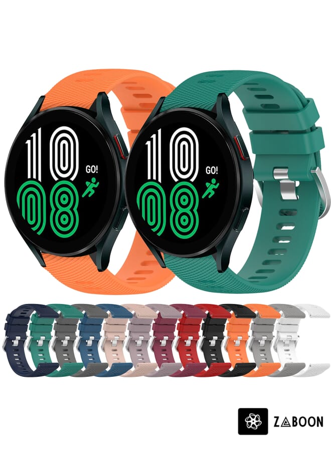 Zaboon Replacement Band For Samsung Galaxy Watch 4 44mm 20mm Solid Color Soft Silicone - Image 3