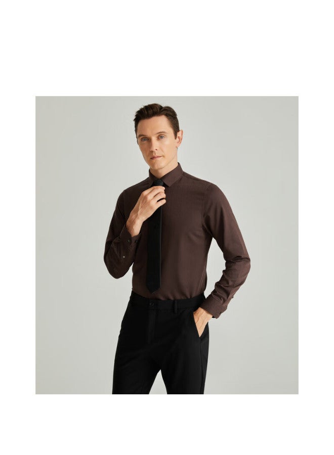 Satchi 24-year Washed New Business Double-sided Jacquard Floral Diamond Grid Formal Long-sleeve Shirt-88qfb2311001 - Image 2