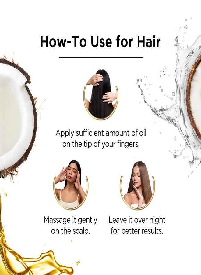 EDITH زيت جوز الهند وإكليل الجبل للشعر، لنمو الشعر والتحكم في تساقطه، للرجال والنساء، طبيعي 100%، 200 مل - Image 2