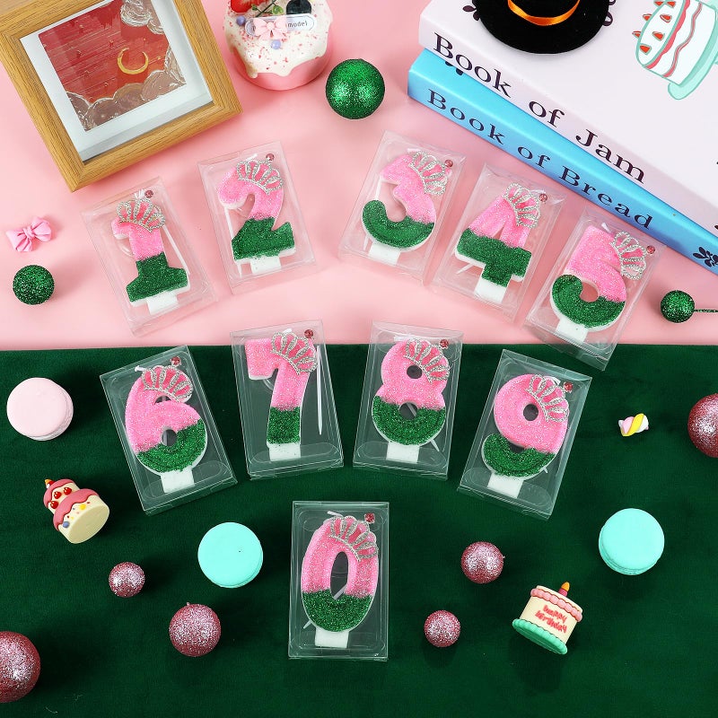 IDIJOLI Wicked Birthday Candle Pink and Green Number 7 Candle Birthday Cake Topper Cupcake Decor Witch Themed Party Decorations Anniversary Celebrations Supplies Favors - Image 5