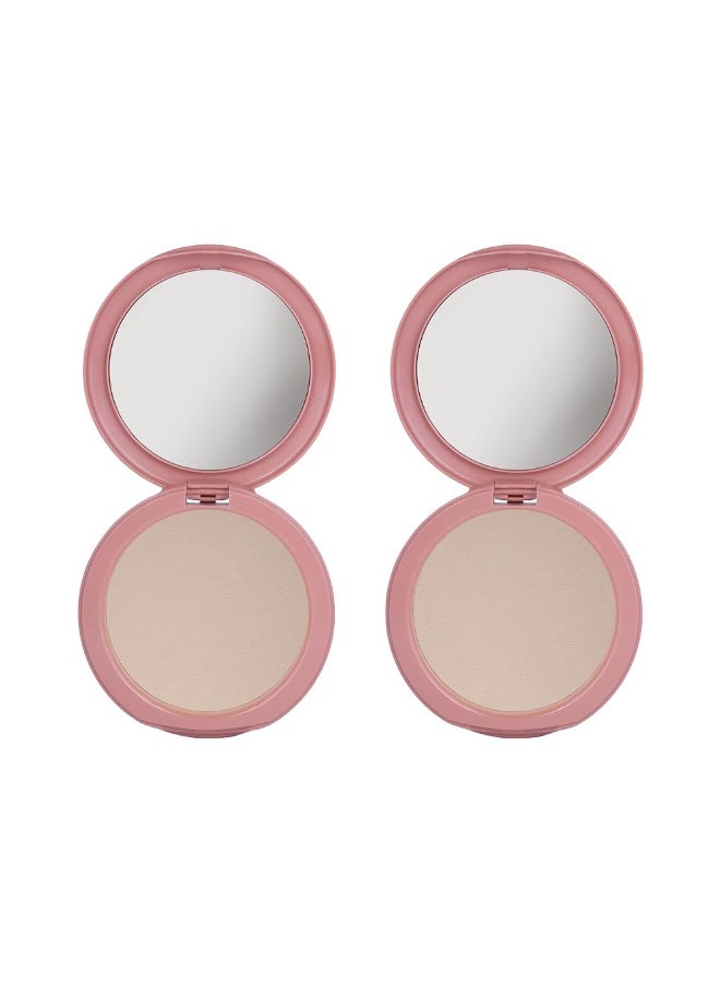 Dazller Classique Compact Powder, 9g - (Pack of 2), 8013 Biscotti, Velvety Natural Finish, Oil-Control, Sebum Absorption Formula, No-makeup look, Emollient-rich - Image 1