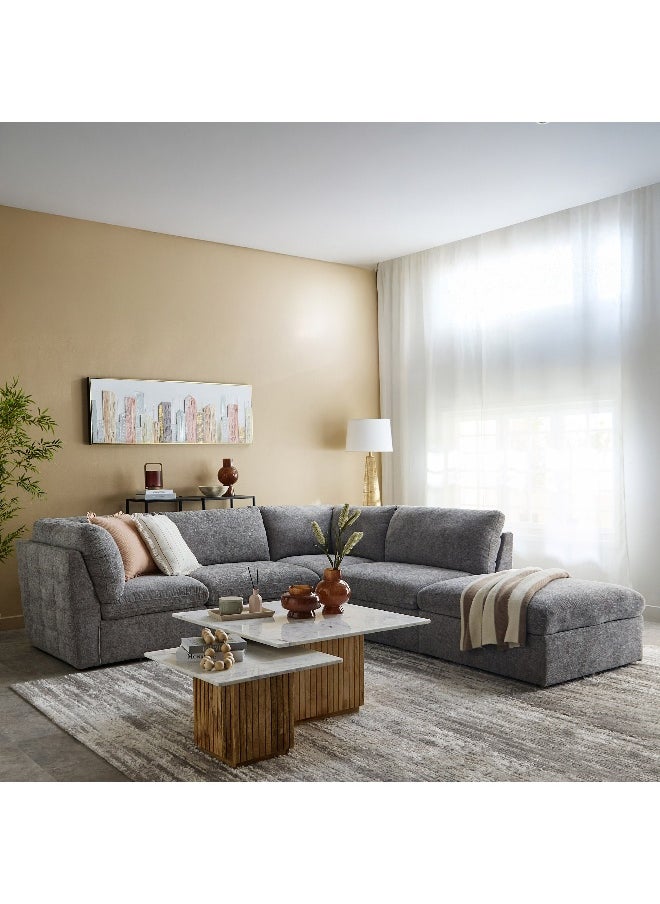 Home Box Franklin 5-Seater Fabric Sectional Corner Sofa  - Image 4