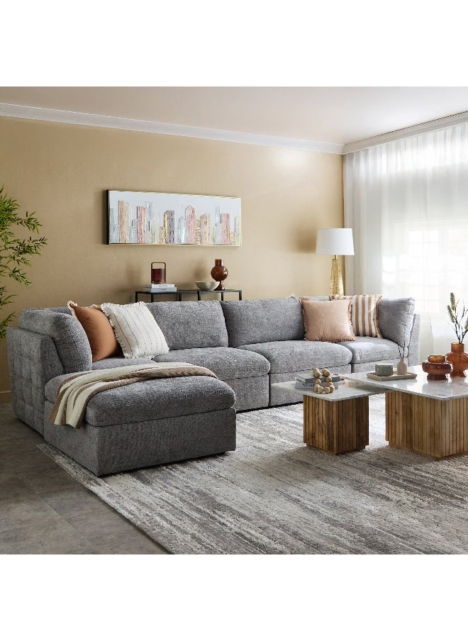 Home Box Franklin 5-Seater Fabric Sectional Corner Sofa  - Image 1