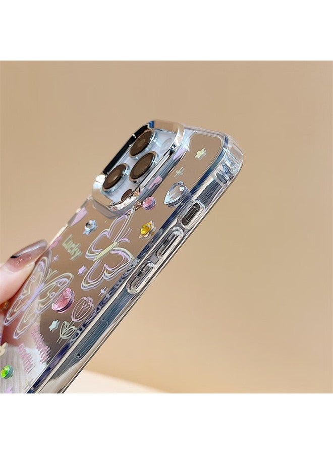 Jiang Ming Jiangming Mirror Phone Case For Iphone 15 Pro Max, Trendy Makeup Mirror, Women's Soft Case With Large Camera Cutout, Non-distorting Raised Edges - Image 4