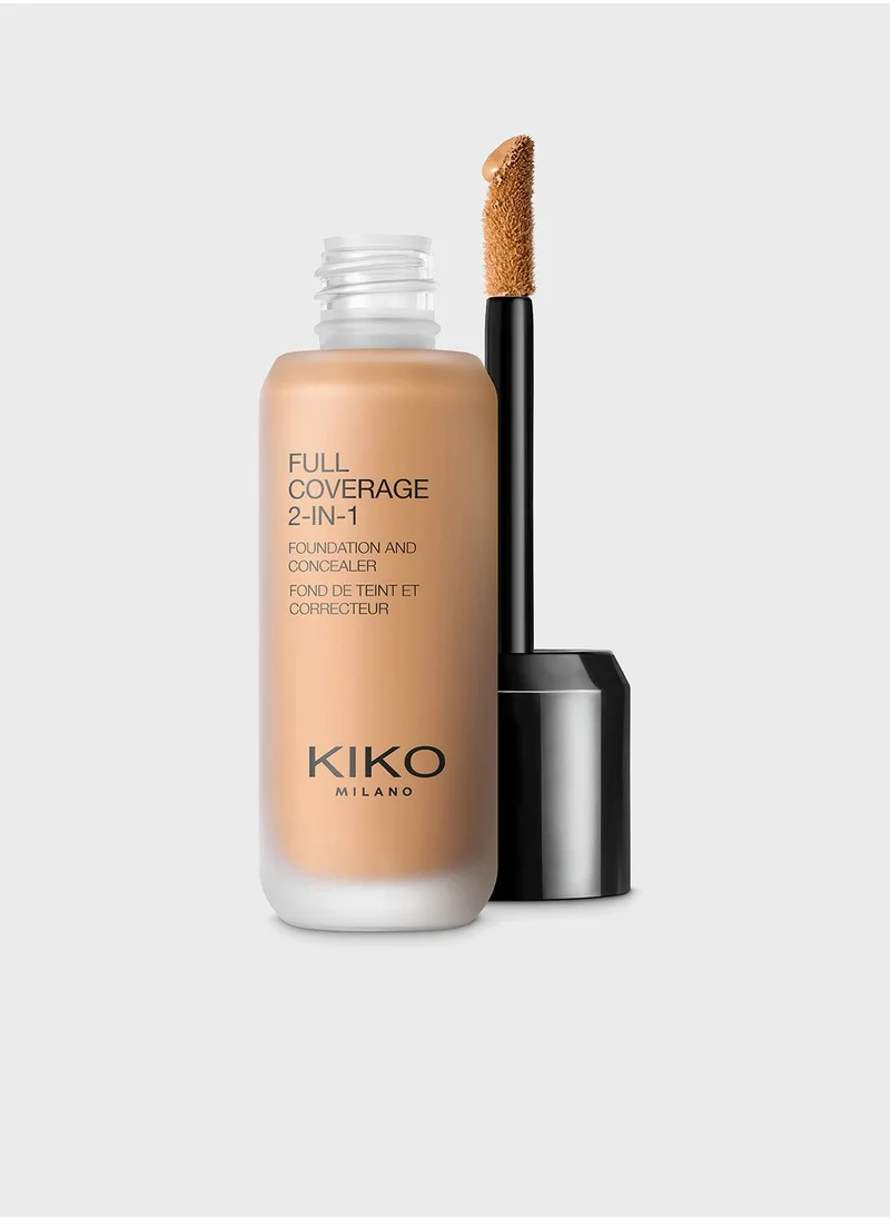 KIKO MILANO Full Coverage 2-In-1Foundation & Concealer - Warm Beige 80