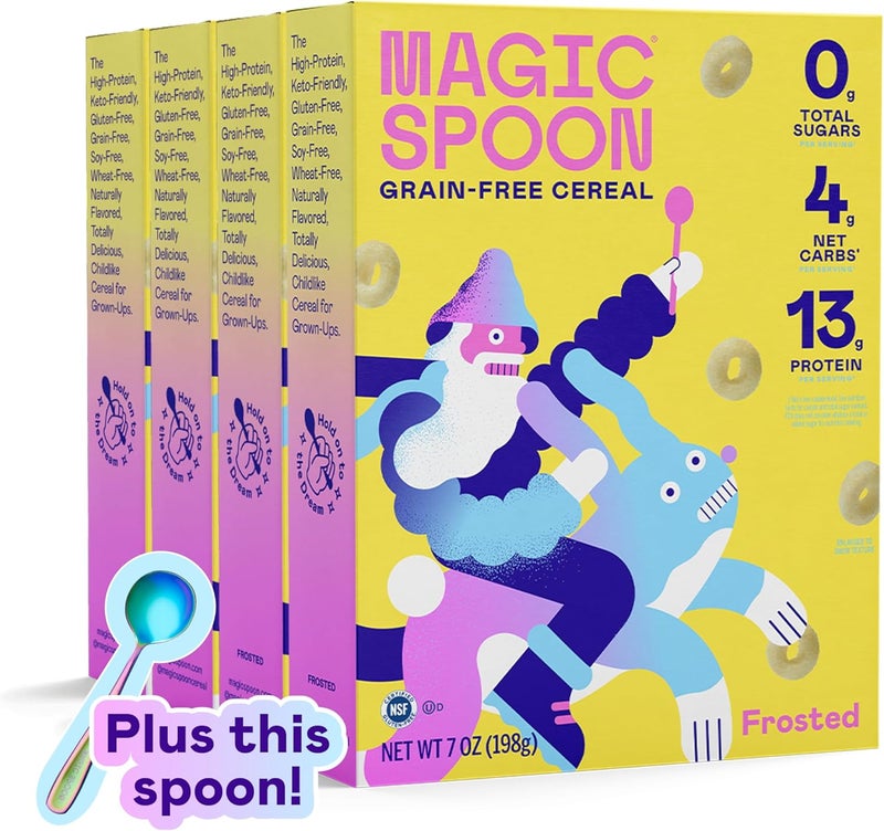 Magic Spoon Frosted Cereal 4-Pack with Spoon - Image 1