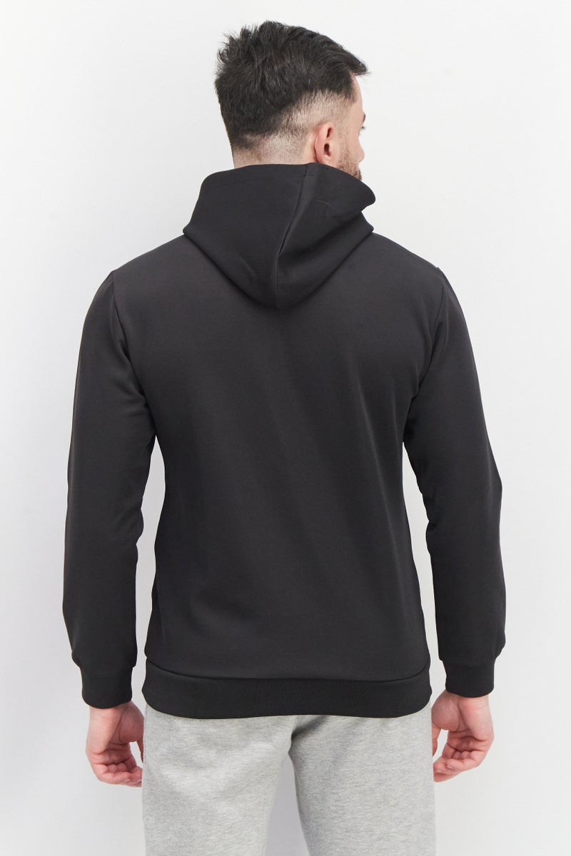 FILA Men Sportswear Fit Long Sleeve Embroidered Logo Hoodie, Black - Image 2
