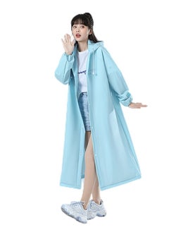 Rain Ponchos Transparent Raincoat Fashion Reusable Eva Raincoats With Hood For Adults Clear Raincoat For Women And Men