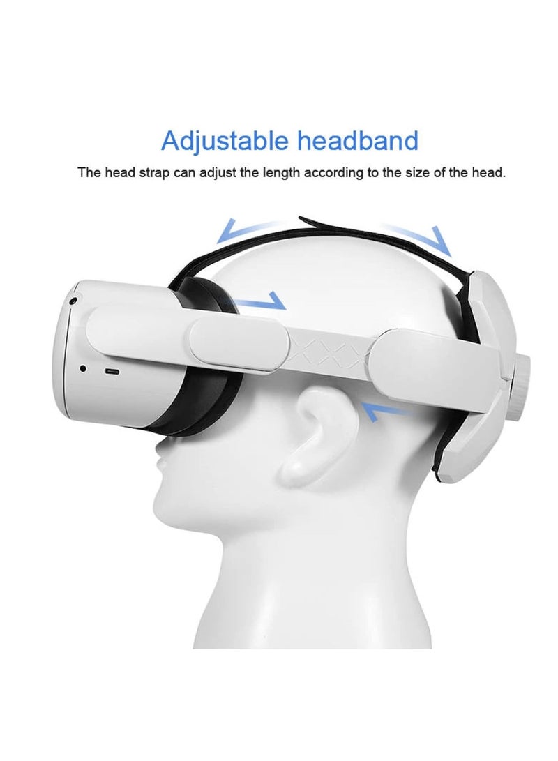 حزام Elite Strap لـ Oculus Meta Quest 2 Oculus Quest 2، وسادة رأس قابلة للتعديل، حزام بديل لتمديد الرأس يوفر قبضة أطول وملاءمة مريحة ودعم التوازن وراحة أفضل وملحق الواقع الافتراضي V2 - Image 5