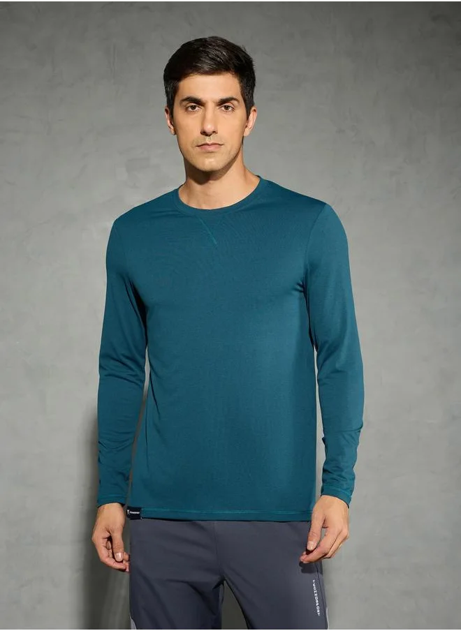 تكنوسبورت Technosport Solid Long Sleeves Regular Fit T-Shirt
