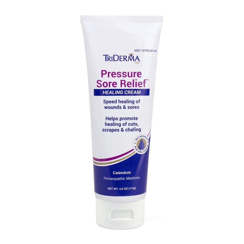 تراي ديرما MD Pressure Sore Relief Healing Cream for Bed Sores, Pressure Sores, Wound Healing, Chafed Skin and Hard-to-Heal Skin Sores with Calendula and AP4 Aloe Vera Gel, 4 oz Tube - Image 1