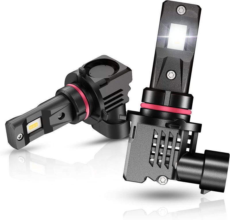 NOVSIGHT مصابيح أمامية LED NOVSIGHT 9005 HB3 - تصميم ميني 1:1 80W 18000LM 6500K مصابيح أمامية HB3، توصيل وتشغيل، بديل لمصابيح الهالوجين والزينيون 9005، مقاومة للماء IP68، عبوة من 2 - Image 1