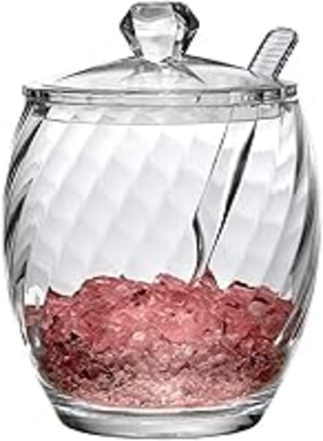 Hec BS-21-C Acrylic Sugar Jar with Spoon