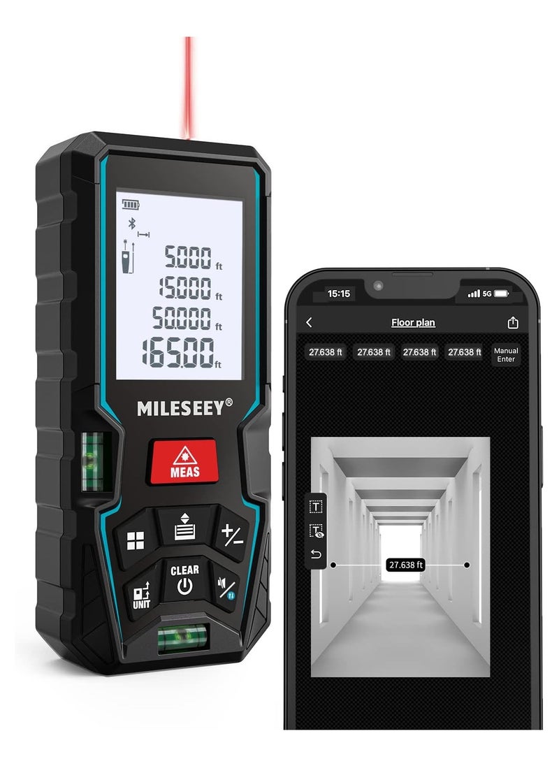 MILESEEY - Laser Tape Measure with Phone App Record Data and Make Your Own Sketch - Image 1