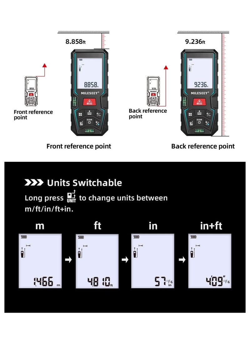MILESEEY - Laser Tape Measure with Phone App Record Data and Make Your Own Sketch - Image 1