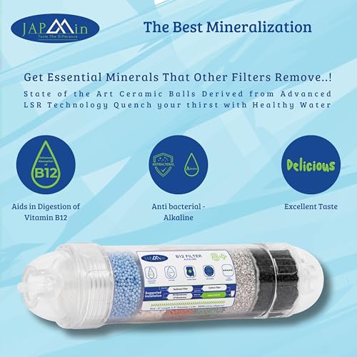 Japmin B12 Alkaline Water Filter Cartridge - 8” | Convert RO Water Purifier into Alkaline Water Purifier | 6000L Life - Image 2