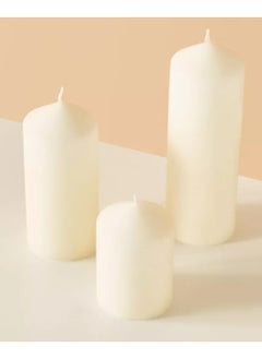 FAMILY Unscented 3 Piece Pillar Candle Set  - Image 2