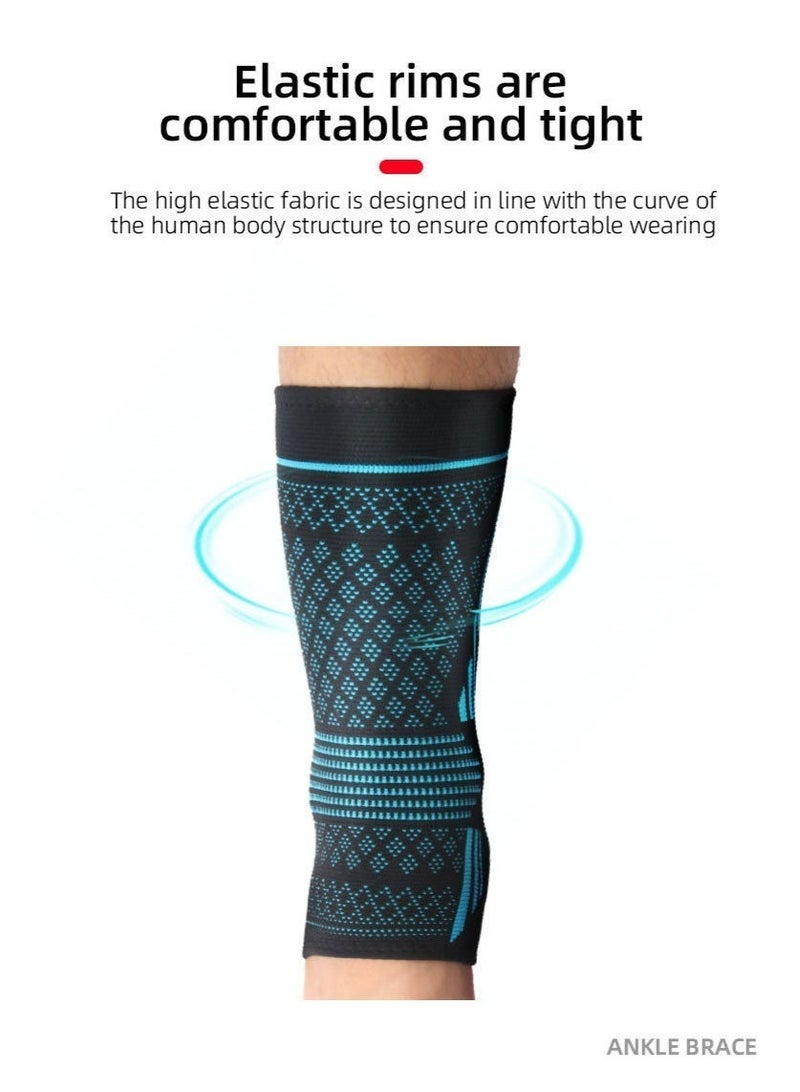 Bincoo 2 Piece Ankle Protector Adjustable Compression Ankle Support Brace Relief for Plantar Fasciitis, Achilles Tendinitis, Bone Spur, Cracked Heels, Adjustable & Breathable, For Running Sports Football and Basketball L - Image 5