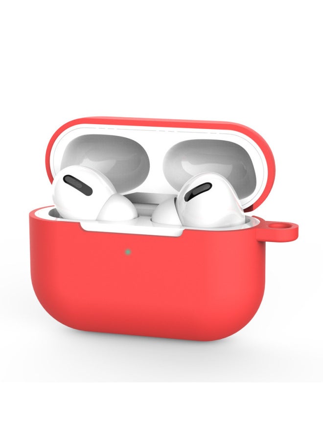 Generic - Airpods Pro Headphone Case For Apple 3 Generation Bluetooth Headset Silicone Protective Case Airpods Protective Case-Colour:Carmine-Applicable Model:Airpods Pro - Image 1
