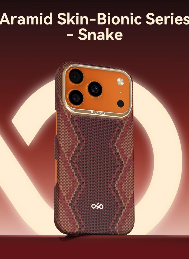 RAPTIC Aramid Skin for iPhone 17 Pro MAX Case [MagSafe] Ultra Slim 1500D Aramid Fiber cover - Snake - Image 2