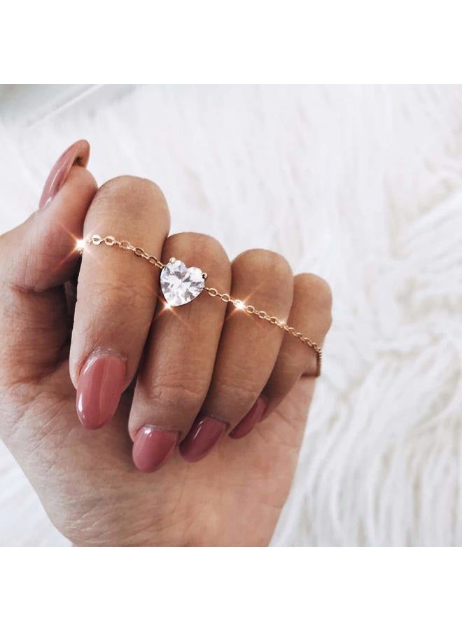 BERYUAN Women Simple Choker Heart Choker Pendant Necklace Trendy Necklace Bridal Necklace Teen Necklace Jewelry for Women and Girls (SILVER) - Image 5