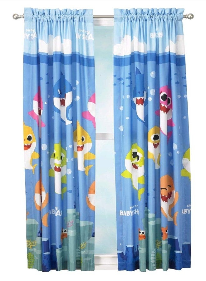 Franco Baby Shark Family Time 63" Drapes - Image 1