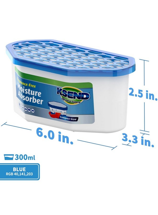 Ksend Ksend Moisture Absorbers, 12 Pack, Compact Dehumidifier for Closet, Efficient Humidity Absorber Boxes, Moisture Absorber for Closet, Odor Eliminator with Fragrance Free, Blue, 6.4oz, 300ml  - Image 2