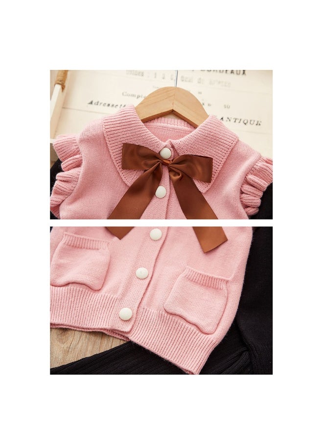 2 pcs Pink Ruffled KnittedTop with Black Bootcut Winterwear Pants for Kids-3-4Y - pzsku/Z6C8460E6B410A37CE3FDZ/45/_/1740398963/5749cbd2-8122-41d2-941f-45b9490fa598