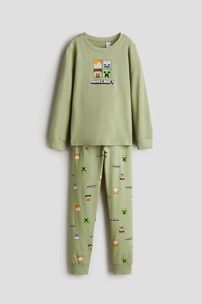 H&M Printed cotton jersey pyjamas