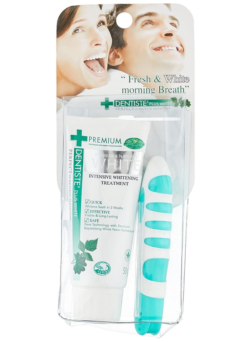 DENTISTE Plus Toothpaste Pump 120g + Travel Pack | Premium Oral Care Set | Fresh Breath & Daily Dental Hygiene