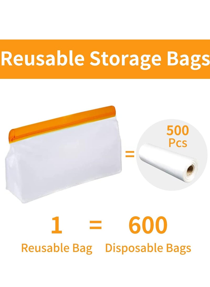 Oasisgalore 10 Pack Reusable Freezer Ziplock Bags Food Storage Bags Snack Bags for Kitchen Meat Fruit Cereal - Image 5
