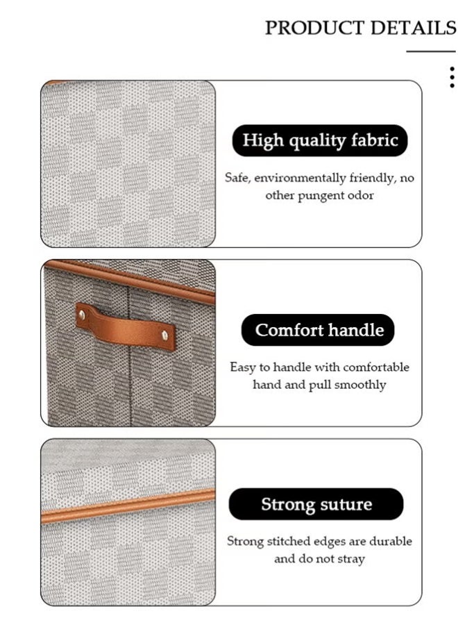 1/2/3 Pack Closet Storage Box with Lid and Handle, Stackable Wardrobe Clothes Organizer, Foldable Closet Storage Basket, Cube Storage Bins for Clothing, T-Shirt, Jeans, Sweaters, Toys & Books (38L) - Image 4