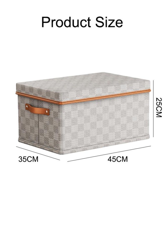 1/2/3 Pack Closet Storage Box with Lid and Handle, Stackable Wardrobe Clothes Organizer, Foldable Closet Storage Basket, Cube Storage Bins for Clothing, T-Shirt, Jeans, Sweaters, Toys & Books (38L) - Image 2