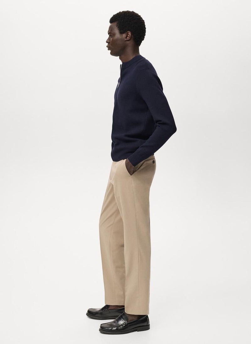 MANGO Zipped knit cardigan - Image 3