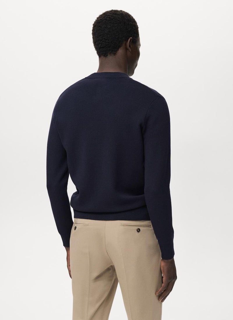 MANGO Zipped knit cardigan - Image 2