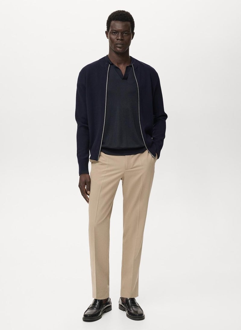 MANGO Zipped knit cardigan - Image 5