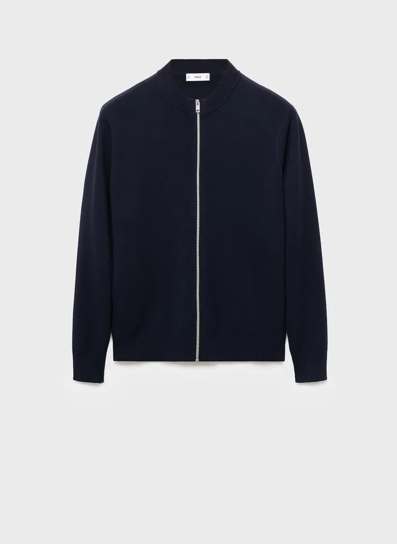 MANGO  Zipped knit cardigan for Women | Best Price UAE