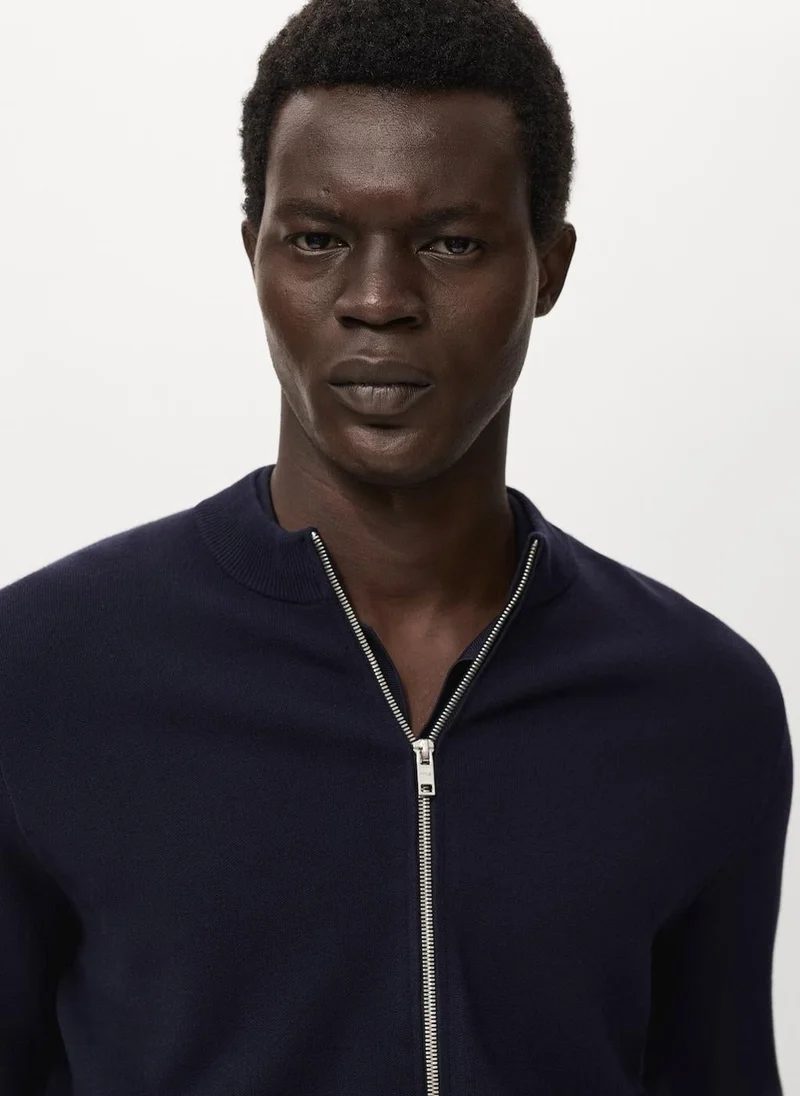 MANGO  Zipped knit cardigan for Women | Best Price UAE