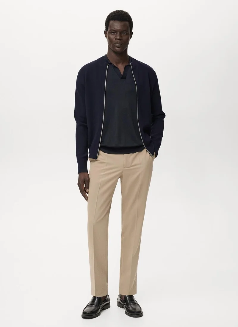 MANGO  Zipped knit cardigan for Women | Best Price UAE