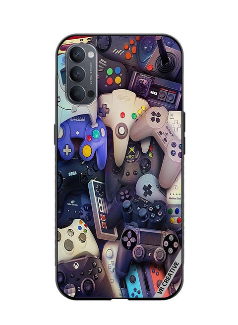 Protective Case Cover For Oppo Reno4 Remote Controls Design Multicolour