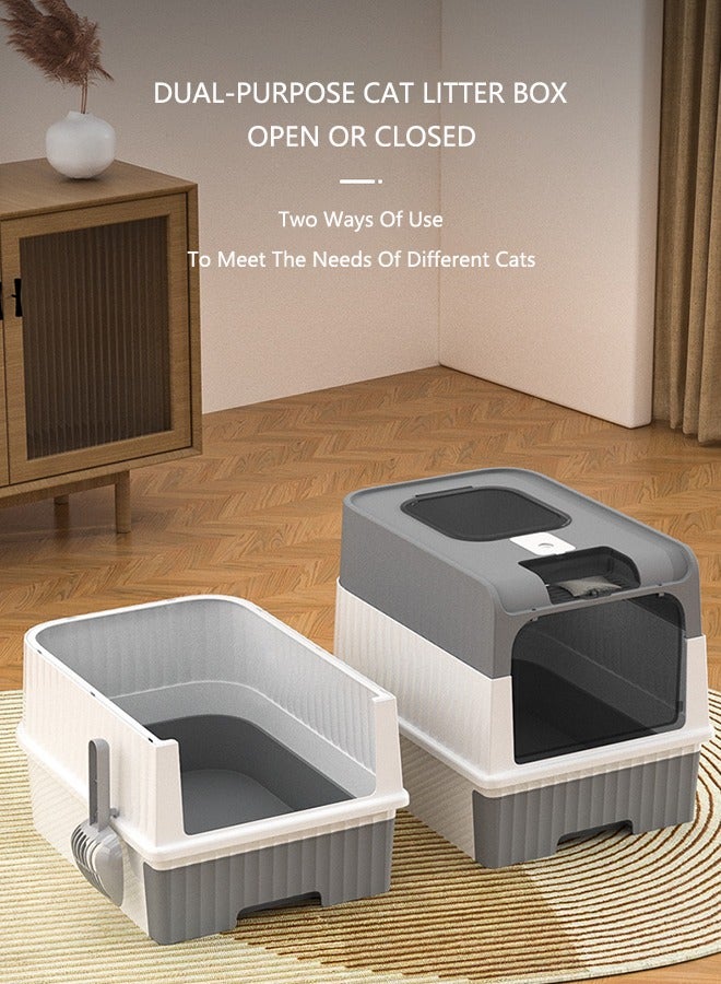 Extra-Large Cat Litter Box With Fully Enclosed Drawer-Style Cat Toilet To Prevent Spillage Outside. - Image 2