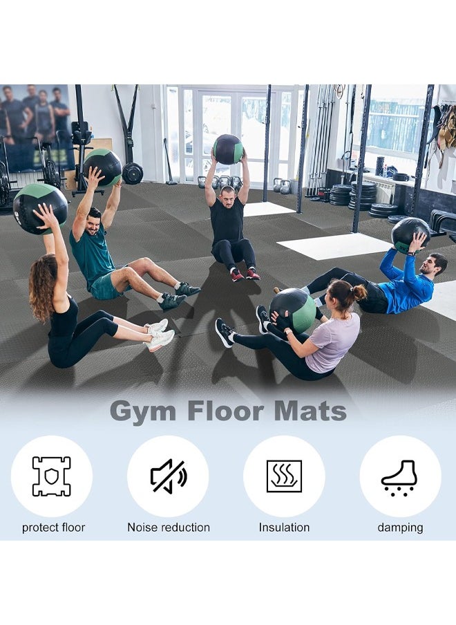 Generic Puzzle Exercise Floor Mats 30 x 30 CM Gray Interlocking Flooring Tiles Foam Gym Floor Mats Bulk Floor Padding for Kids Gym Home Garage Workout Equipment  - Image 4