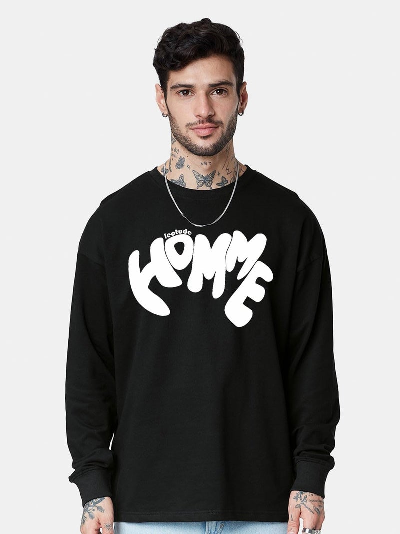 LEOTUDE Men's Oversized Full Sleeve Round Neck Tshirt for Man (FS22_MUSTRD_Leo_P_Multi23_3XL) - Image 2